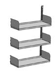 Välj kulör 3 sektioner med 5 hyllor i varje sektion, utförande i kopparfärg 1st 10028-T116 1st S19630818-T116 2st P19630818-T116 Komplettera gärna med täcklock eller