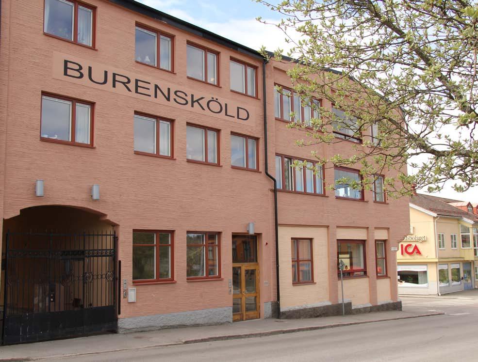 Gemensamma utrymmen På Burensköld finns tillgång till både bastu och bubbelbad för hyresgästerna. Här finns också ett litet bibliotek och ett gemensamt tv-rum.