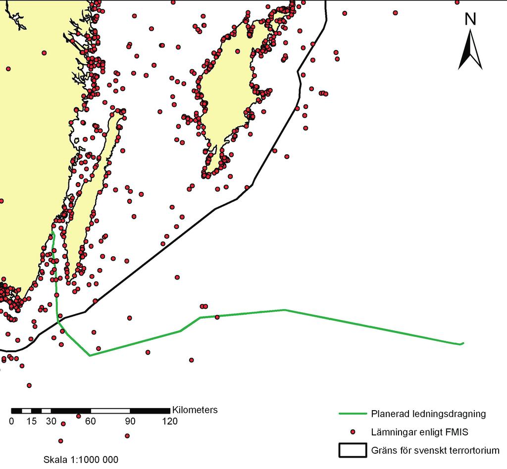 Sammanfattning och bakgrund Sammanfattning Inför den planerade likströmsförbindelsen Nord Balt mellan Sverige och Litauen har Sjöhistoriska museet på uppdrag av Svenska kraftnät granskat sonardata