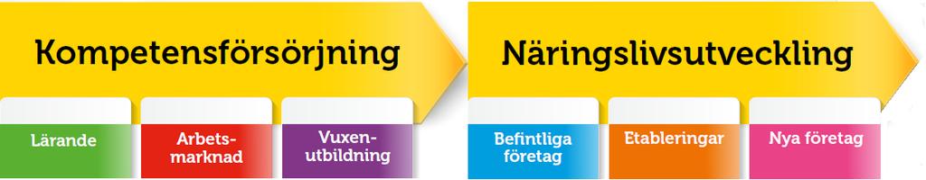 Att styra och samordna kommunkoncernens näringsliv och arbetsmarknadsarbete.