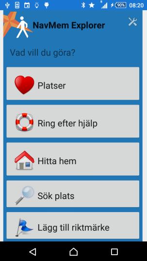 NavMem - enkel navigationsapp (2014) För personer som har