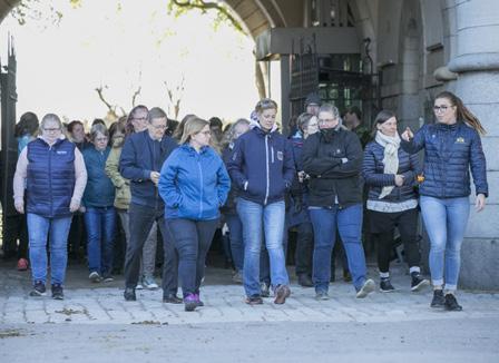 Pia-Lena Jansson stod fanvakter på Karlbergs