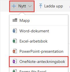 Logga in Logga in i Office 365 på adressen portal.office.com/. När du är inloggad kan du använda OneNote Online. Skapa ny anteckningsbok 1.