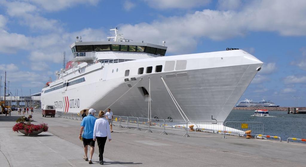 Årligen transporterar Destination Gotland cirka 1,75 miljoner passagerare, 550 000 personbilar och 800 000 längdmeter gods.