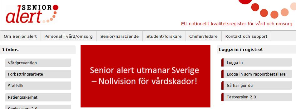 1. Inloggning till registret www.senioralert.