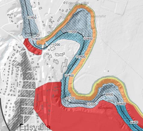 För nyexploatering krävs detaljerad stabilitetsutredning och eventuellt åtgärder.