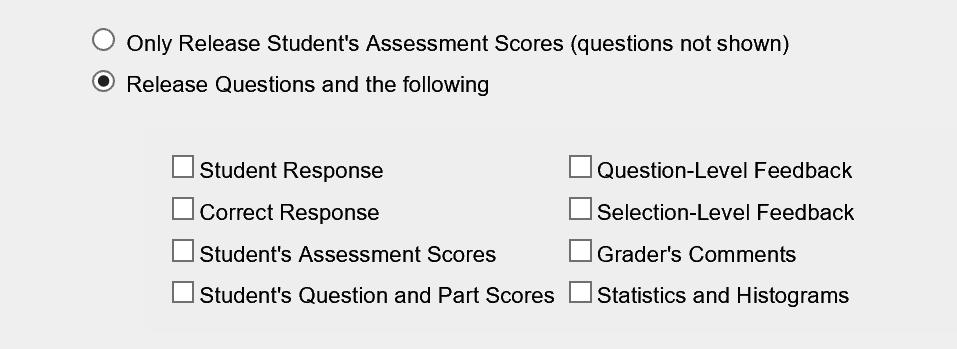 Inställningar för feedback Immediate Feedback Feedback visas medan studenten gör testet. Det finns då en knapp högst upp i testet Visa feedback där studenten kan klicka och se feedback.