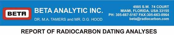 Dr. Ulf Strucke Report Date: 2/29/2012 Riksantikvarieambetet Material Received: 2/20/2012 Sample Data Measured 13C/12C Conventional Radiocarbon Age Ratio Radiocarbon Age(*) Beta - 316878 2490 +/- 30