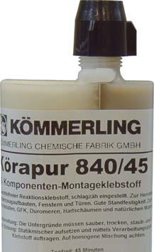 Lim- och fogprodukter 2-komponent Polyurethan Körapur 840 Körapur 840 Reaktivt lim för limning av ämnen särskilt inom karosseri och bilindustrin.