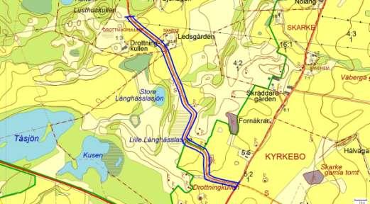 Delsträckor detaljbeskrivning 1. Avfart till Eggby - NV Ledsgården 1,3 km (Artrik vägkant) Allmänt Denna delsträcka går genom ett odlingslandskap som domineras av betesmarker.
