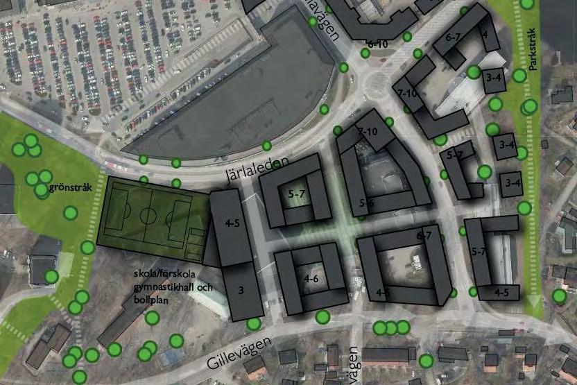 150 PLANIA SÖDRA- SICKLA SKOLA, PLANIAVÄGEN SAMT MÖTET MED KYRKVIKEN PROGRAMFÖRSLAGET Området omfattas idag bland annat Sickla skola, en tillfällig förskolepaviljong, en gymnastikhall, en handelsoch