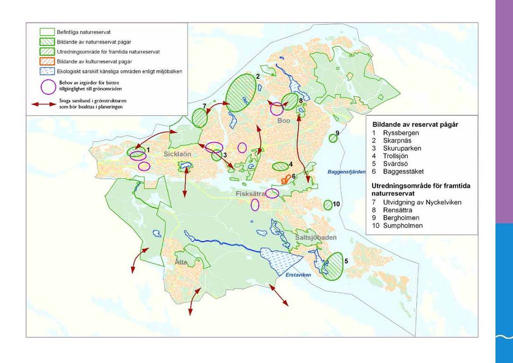 63 D Befintuga naturre serval naturresenat pagar ~ ~Jdande av 9d for fram t da naturreservat f'/771 Ut redn~ngsomr e 1 eservat pagar Bildande av kultur r den enrigt miljöbalken ~ rsl<ilt kansuga omra