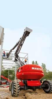 Bomlift - Diesel MANITOU 180 ATJ MANITOU 180 ATJ Arbetshöjd 17,6 Plattformshöjd 15,6 Plattformsyta 0,80 x 1,80 Transp.