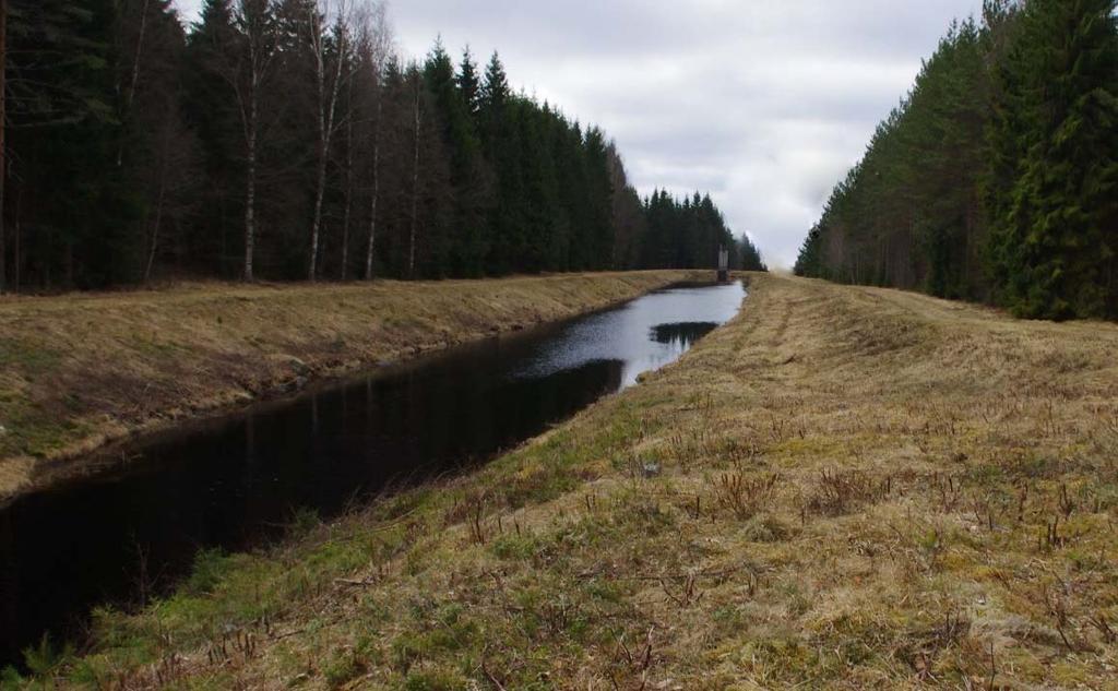 Uppströms dammen finns ett intag som begränsar inströmningen till kanalen, och därmed även utflödet vid ett dammhaveri, se Figur