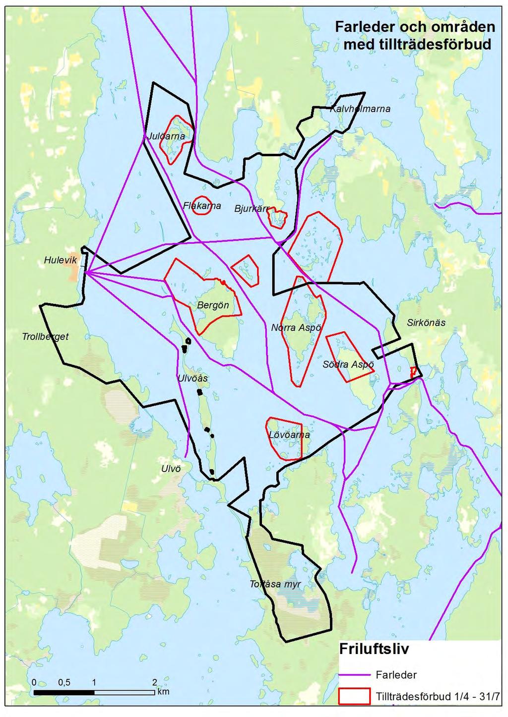 ,., I.. >- t. -,:... Bilaga 4 Farleder och områden med tilltr~ esförbu 1 d.., / t:,.