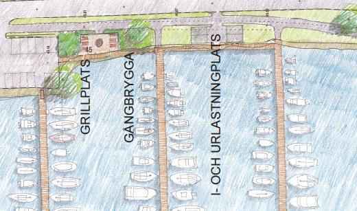Bryggor Nya bryggor för fritidsbåtar får uppföras inom de vattenområden som betecknas med småbåtshamn i plankartan.