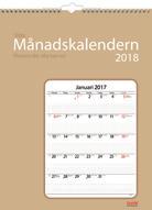 Miljökalender Elegant En månad per blad. Månadsöversikt och plats för anteckningar.