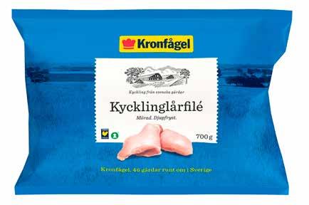 16:67 Kycklinglårfilé Kronfågel, 700 g, Fryst, Mörad,