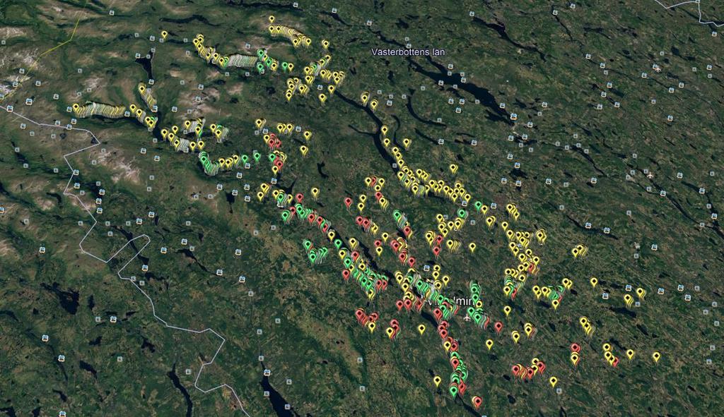 Pilotfallet Vilhelmina Avsaknad av bredband om en internethastighet på minst 30 Mbit/s Tillgång till bredband om