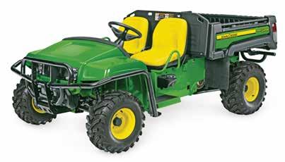 John Deere förknippas kanske främst med lantbruksmaskiner av det större slaget. Men självklart finns även ett program med UTVfordon. Flera modeller är utrustade med servostyrning som standard.