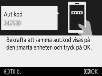 4 Kontrollera autentiseringskoden (notera att koden kanske inte visas i vissa versioner av ios, men du bör följa stegen nedan även om koden inte visas).