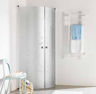 För att underlätta rengöringen av mönstrade duschar så är mönstret placerat på utsidan.