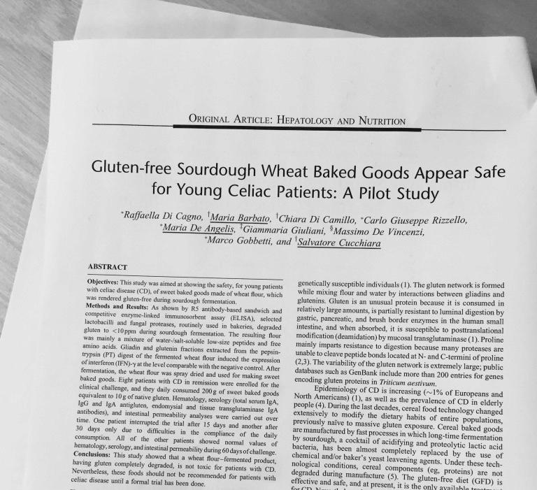 På forskningsstadiet: Surdeg + enzymatisk Nedbrytning av gluten Pilotstudie med glutenintoleranta: 50% surdeg av vete (1 x 10 9 CFU/g + 200 ppm myko-proteaser) 11.