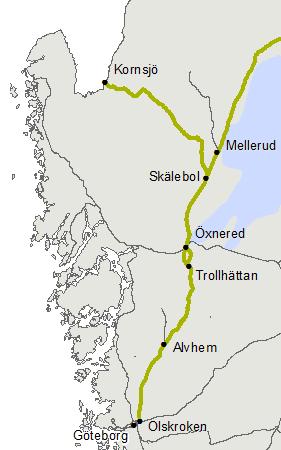Namngivna investeringar i järnvägen Göteborg-Oslo Andra åtgärder ERTMS 740 m godståg Trimningsåtgärder
