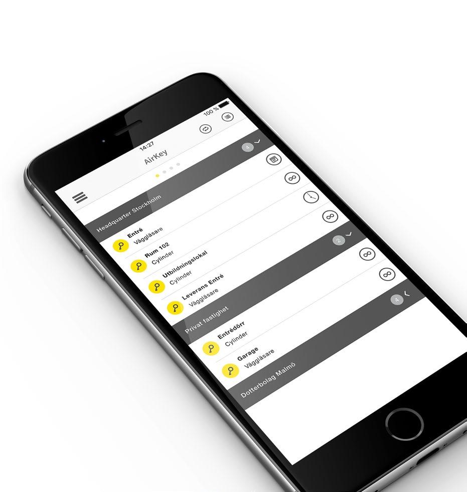 För iphones och Android-telefoner Med AirKey kan du använda både iphones och Android-telefoner för att låsa upp dina dörrar.