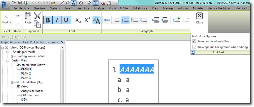 Text Notes Autodesk Revit 2017 Ny