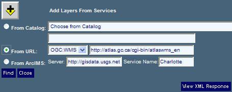 owsview supports web map context documents, and allows importing, exporting and bookmarking of 5) context XML documents.