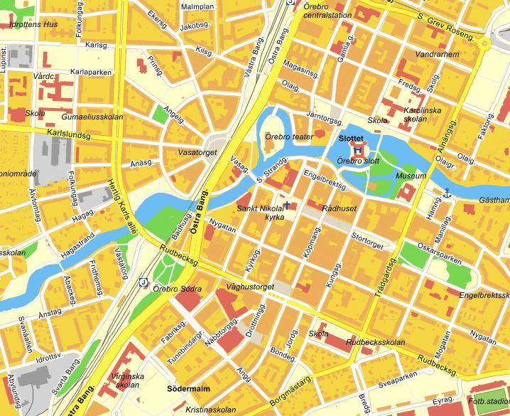 niområd Söclermalm / Kristi, 11skolan ---------- - _... Figur 1. Lokaliseringskarta. Undersökningsområdet markerat med rött i mitten av kartan. 3.
