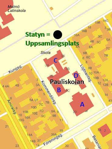 Utrymningsplan 31 Utrymningsplan RÄDDA Människor som är i uppenbar fara. LARMA Genom att trycka på brandlarmsknappen. Ring 112! VARNA Ring alltid expeditionen på telefon 040-34 65 65.