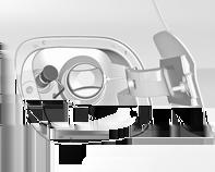 Efter att bränslepåfyllningen stängts av automatiskt kan tanken fyllas på ytterligare med hjälp av pumpmunstycket högst två gånger. Se upp Tvätta omedelbart av utrunnet bränsle.