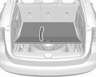 Sports Tourer Fordonsversioner med CNG: Förvara inga föremål i utrymmet under golvluckan i bagageutrymmet.