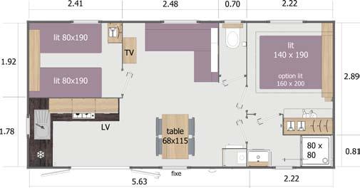 Lodge 77 Modell Yta Storlek Mått Utförande Lodge 77 31 m² 4-6 personer 8,00 x 3,85 m 3