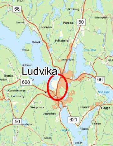 och trafiksäkerhetsproblem. Trafiken är omfattande på väg 50 genom Ludvika och trafikflöderna gör det svårt att ansluta vägarna under rusningstrafik.