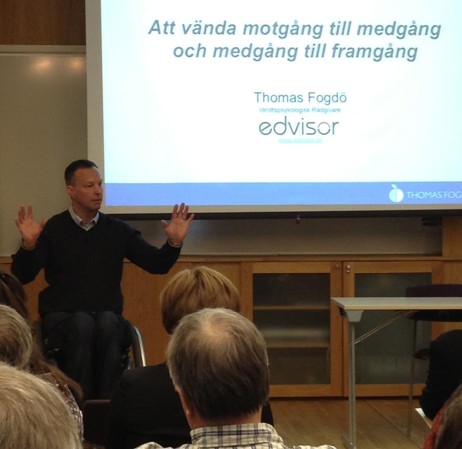 Ordföranderådet Ingenting är omöjligt! Under tisdagen fick deltagarna i ordföranderådet en inspirationsföreläsning av Thomas Fogdö som talade om att anpassa sig i en ny situation.