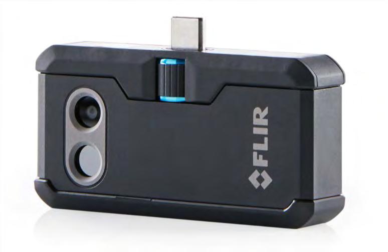 VÄRMEKAMERA: FLIR ONE PRO FLIR ONE Pro är en avancerad kompakt värmekamera konstruerad av FLIR för smartphones för att få en snabb överblick av termiska förluster och för att identifiera hotspots att