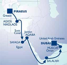17 dagar ombord den mindre och mer gemytliga lyxkryssaren Azamara Journey färdas vi från Aten där historien började till Dubai där framtiden är ständigt närvarande!