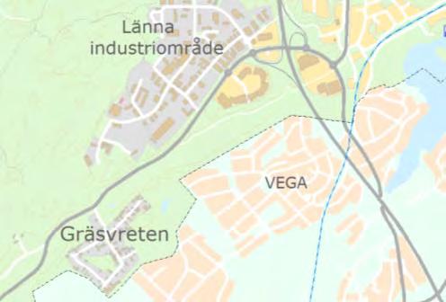 Sammanfattning Programområdets lokalisering markerad på bilden till vänster samt dess översiktliga avgränsning markerad i rött på flygbilden till höger.