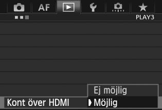 Visa bilderna på TV:n 5 Tryck på knappen <x>. Bilden visas på TV-skärmen. (Ingenting visas på kamerans LCDmonitor.) Bilderna visas automatiskt med TV:ns bästa upplösning.