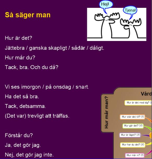 Den fjärde gruppen innehåller fraser om studier och yrken. Studenterna lär sig att förklara vilka ämnen de studerar, var de studerar och om de arbetar eller inte.
