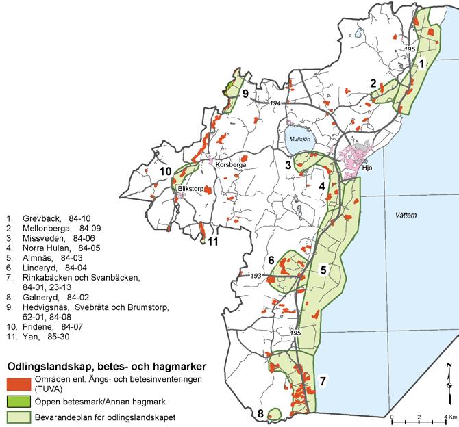 Ängs- och hagmarker samt odlingslandskap De naturliga ängsmarkerna som finns kvar idag är en mycket liten del av de ängsområden som fanns för ca 100 år sedan.