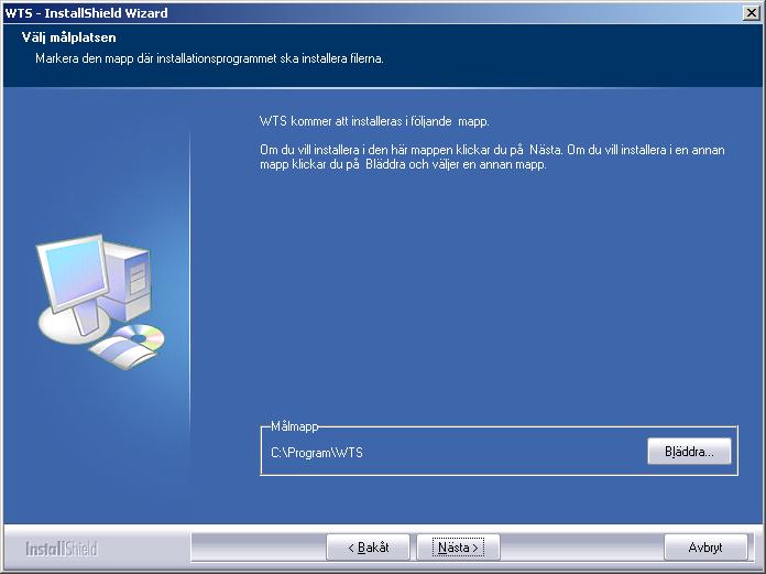 Om Pyramid WTS Installation Moduler 4.13A Installation WTS-tjänsten installeras med wtssetup.exe i \pyramid\wts\service på den dator som ska agera WTS-server.