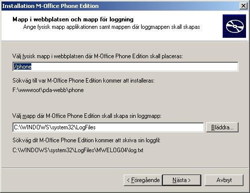 Om Pyramid PDA Solutions samt Phone Edition 3 Installation Moduler 4.13A Ange IP-adress eller DNS-namn på den dator där WTS-tjänsten är installerad.