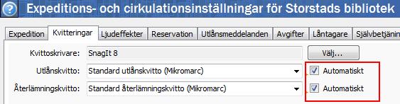 Där kan du se vilket exemplar som har lånats ut/återlämnats, och vilket lånevillkor som har använts vid respektive transaktion.