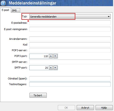 Om ni är flera biblioteksenheter som delar databas och vill kunna sända egna meddelanden, måste ett separat e-postkonto med en egen e-postadress registreras för respektive enhet.