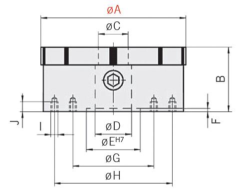 Cirkulär permanent magnetbord, modell 244.06 För cylindriska och ringformade arbetsstycken. Med radiella pol arrangemang. Nominell kraft: 100 N/cm2. Gå till www.diesella.com för mer information.