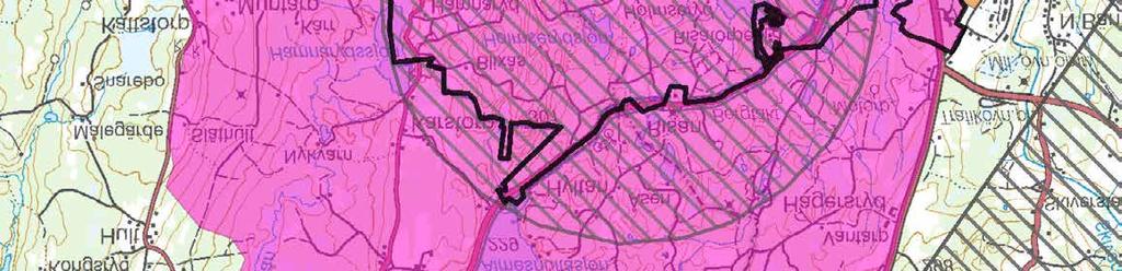 kommuner - Jönköpings län 25 De rosa områdena i kartan markerar influensområde för buller, säkerhet